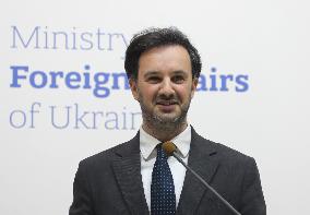 Briefing of Ukraines Foreign Ministry spokesperson Heorhii Tykhyi in Kyiv